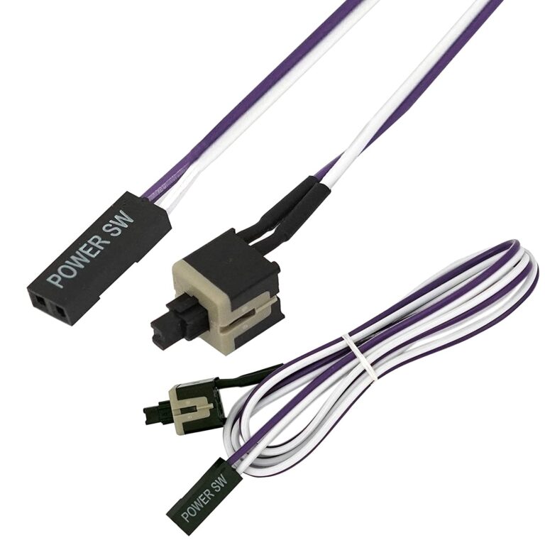DAHSHA 55CM ATX PC Computer Motherboard Power Cable 1 Switch on/Off/Reset Without LED Light,Green,Red