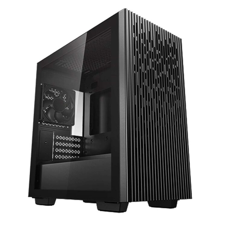 DEEPCOOL MATREXX 40 Mid-Tower ABS, SPCC Mini-ITX/M-ATX Computer Cabinet/Gaming Case -Black, Tempered Glass Side Panel with Rear: 1 120mm DC Fan Included (DP-MATX-MATREXX40)