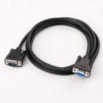 DTech 5ft RS232 Serial Cable Male to Female 9 Pin Straight Through for Monitor, Modem, Personal Computer, Laptop, Printer, Scanner (1.5m, Black)