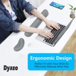 Dyazo Keyboard Wrist Rest Pad & Mouse Cushion Combo Pack Support for Easy Typing Ergonomic, Lightweight, Anti Skid Cushion for Laptop, Computer, Notebooks (Grey)