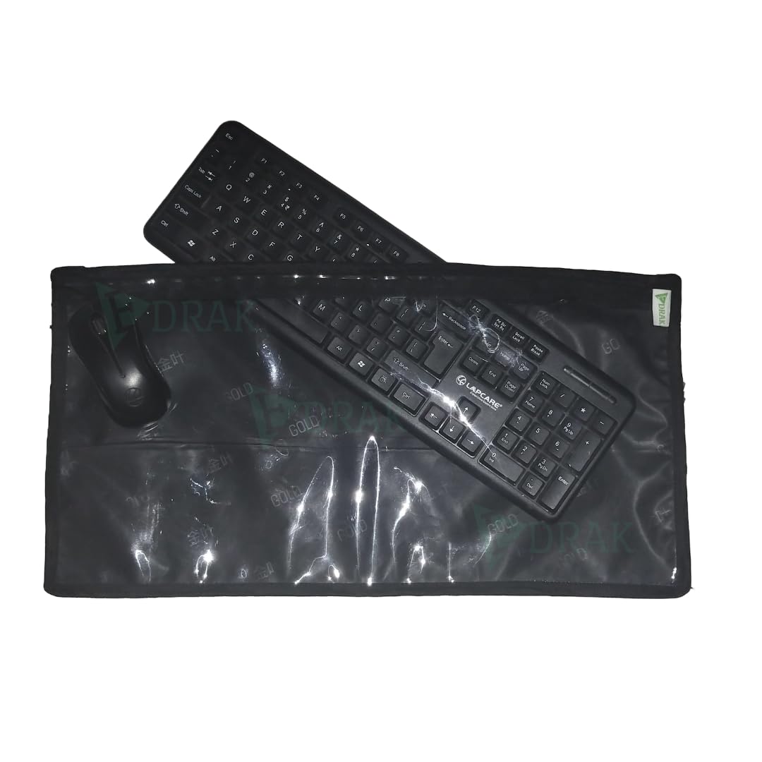 EDRAK® TRANSPRENT Keyboard Dust Productive Bag Case Sleeve Pouch for Universal Keyboard, Logitech/Razer/Das/Havit/Apple Magic Keyboard Protector, Wireless/Wire Computer/Cover