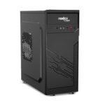 FRONTECH Cyber Silver Series Cabinet/Computer Case with HD Audio | ATX/Mini ATX Compatible | 2 x Front USB | Ideal for Home/Office/Gaming (FT 4269, Black)