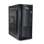 FRONTECH Shine Silver Series Cabinet/Computer Case with HD Audio | ATX/Mini ATX Compatible | 2 x Front USB | Ideal for Home/Office/Gaming (FT 4265, Black)
