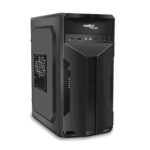 FRONTECH Techno Silver Series Cabinet/Computer Case with HD Audio | ATX/Mini ATX Compatible | 2 x Front USB | Ideal for Home/Office/Gaming (FT 4268, Black)