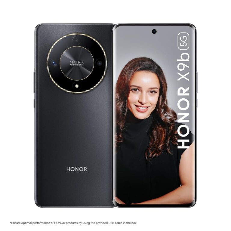 HONOR X9b 5G (Midnight Black, 8GB + 256GB) | India's First Ultra-Bounce Anti-Drop Curved AMOLED Display | 5800mAh Battery | 108MP Primary Camera | without Charger