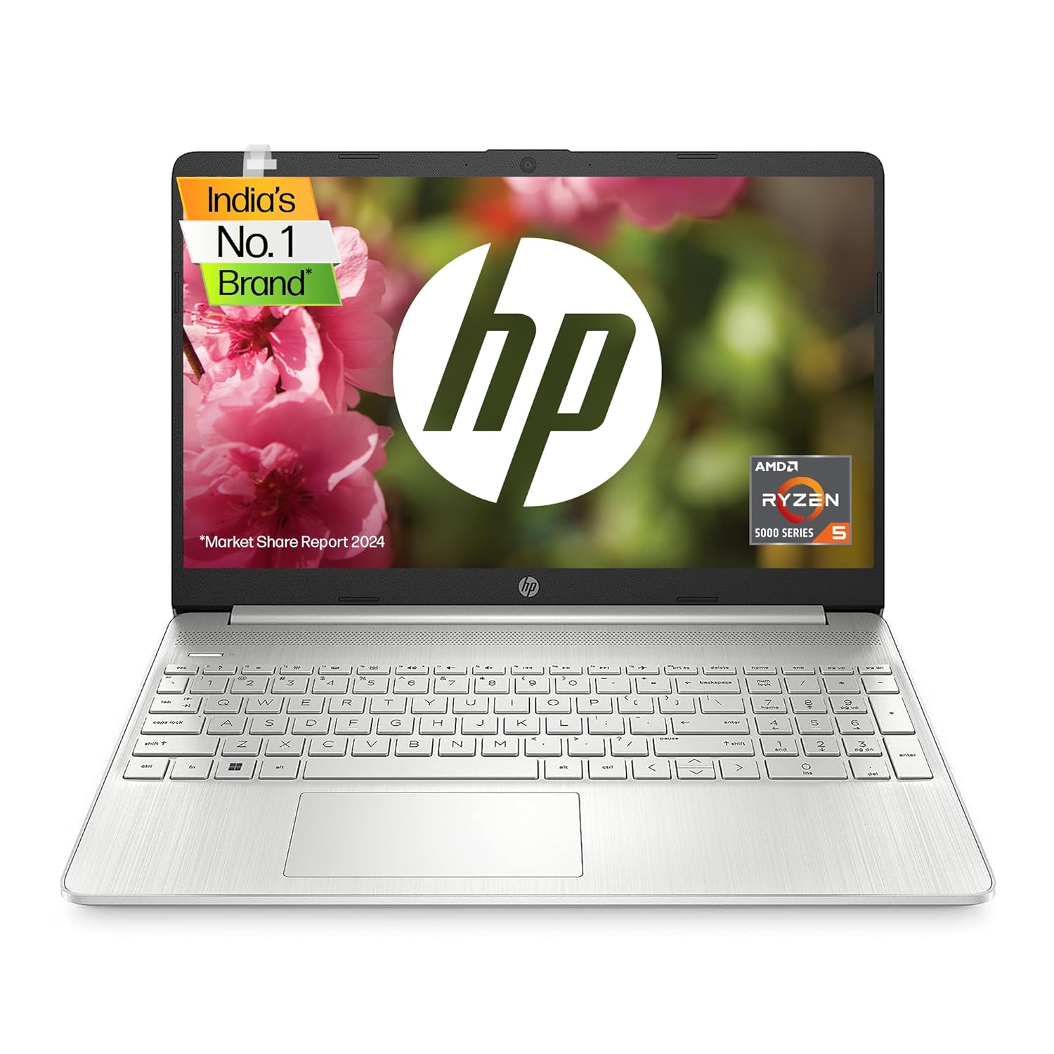 HP 15s, Ryzen 5-5500U, 16GB RAM/512GB SSD 15.6-inches(39.6 cm) FHD, Micro-Edge, Anti-Glare Laptop/Alexa Built-in/Windows 11 /AMD Radeon Graphics/Dual Speakers/MS Office 2021/1.69 Kg, 15s-eq2182AU