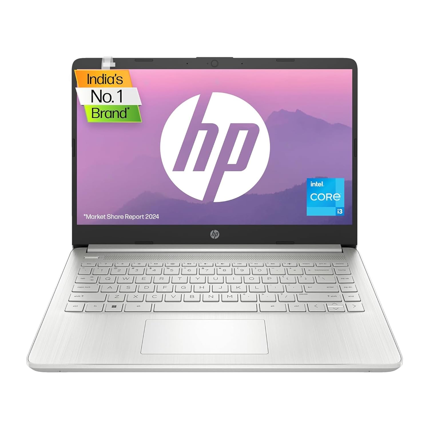 HP Laptop 14s, 12th Gen Intel Core i3-1215U, 14-inch (35.6 cm), FHD, 8GB DDR4, 512GB SSD, Intel UHD Graphics, Thin & Light, Dual Speakers (Win 11, MSO 2021, Silver, 1.46 kg), dy5008TU