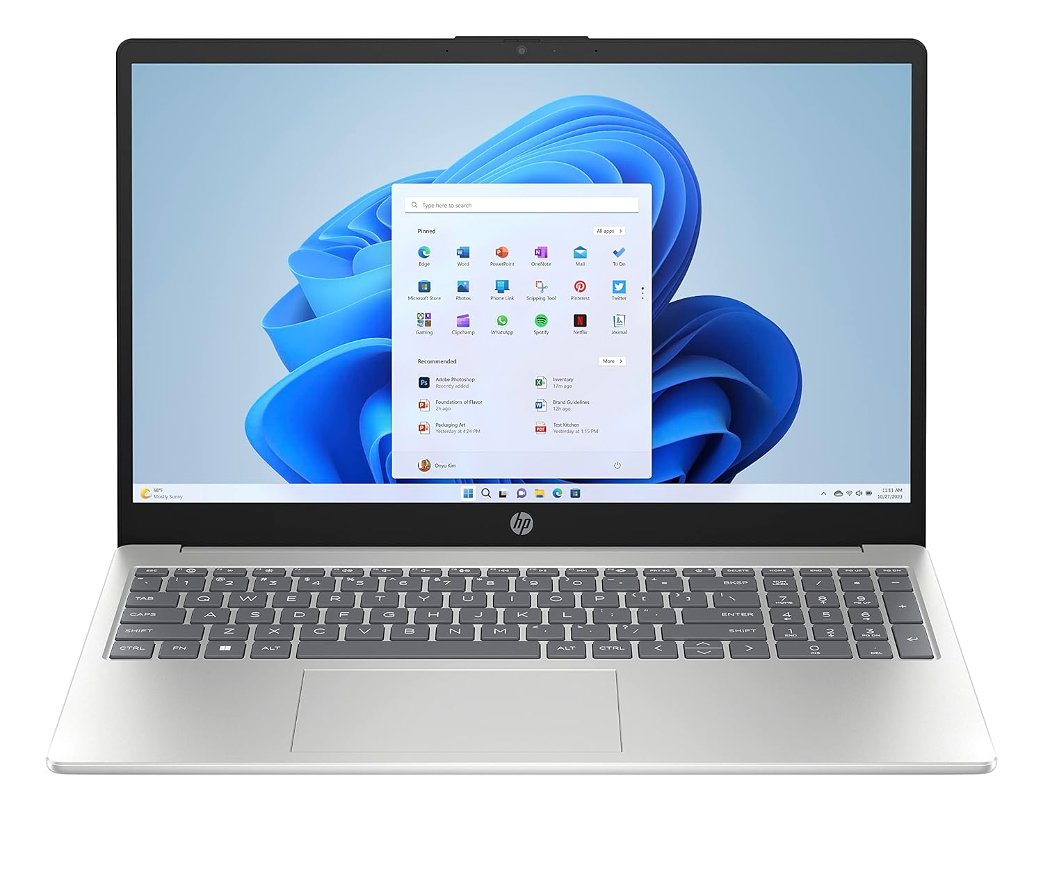 HP Laptop 15, Intel Core Ultra 5 125H, Enhanced by AI, 15.6-inch (39.6 cm), FHD, 16GB DDR5, 512GB SSD, Intel Graphics, FPR, 1080p FHD Camera, Backlit KB (Win 11, Silver, 1.65 kg), fd1099TU
