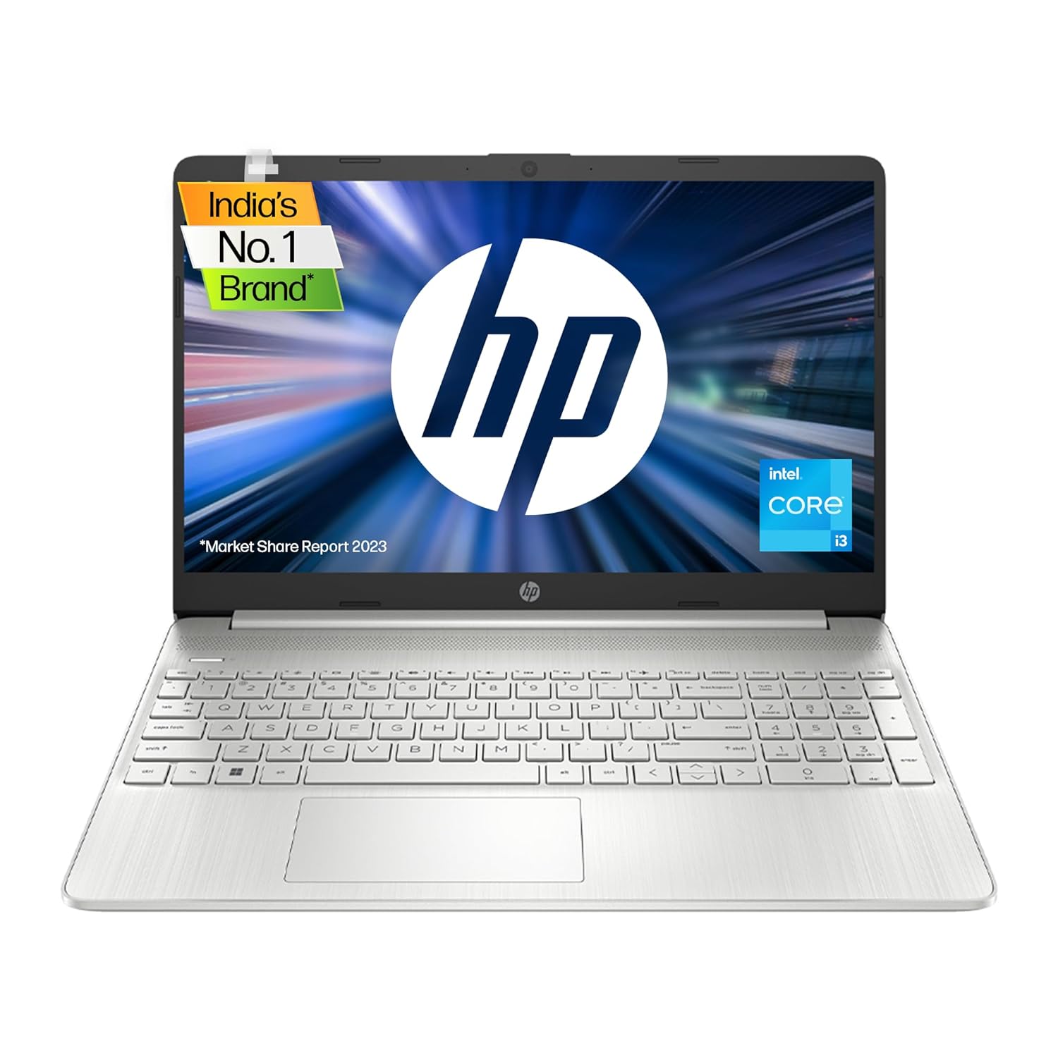 HP Laptop 15s, 12th Gen Intel Core i3-1215U, 15.6-inch (39.6 cm), FHD, 16GB DDR4, 512GB SSD, Intel UHD Graphics, Thin & Light, Dual Speakers (Win 11, MSO 2021, Silver, 1.69 kg), fy5004TU
