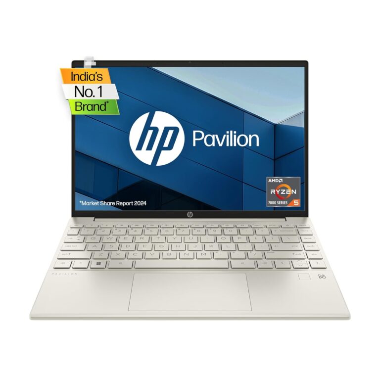 HP Pavilion Aero AMD Ryzen 5 7535U 13.3 inch(33.8cm) WUXGA IPS, Micro-Edge Laptop (16GB RAM/512GB SSD/AMD Radeon Graphics/Win 11/MSO/Backlit Keyboard/B&O/FPR/Alexa/Warm Gold/970 Grams) 13-be2055AU