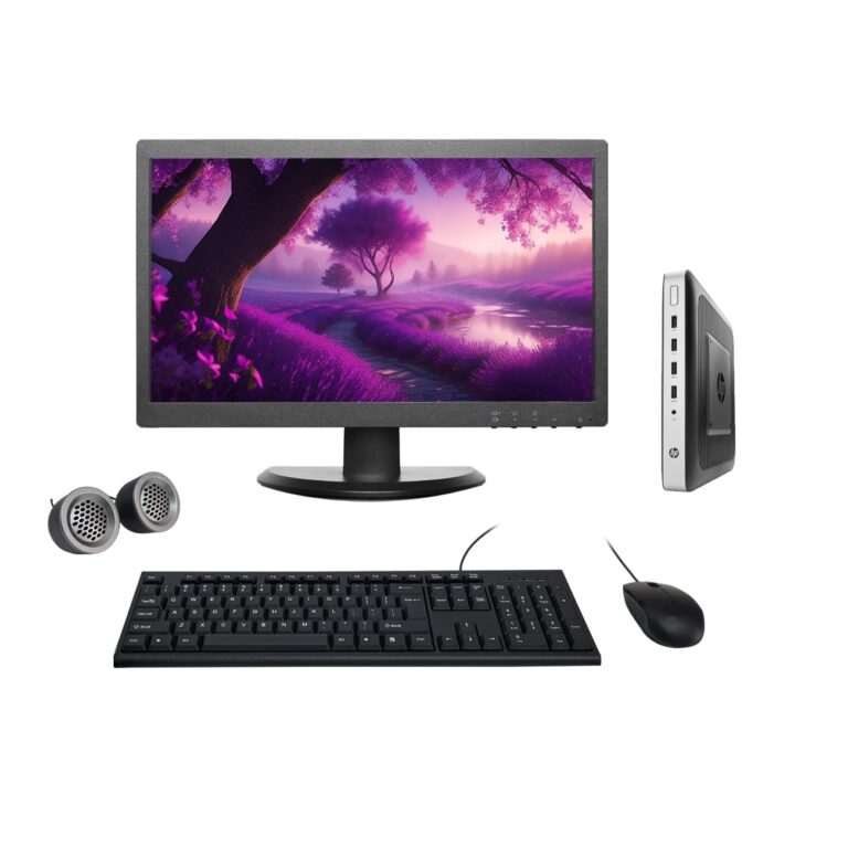 HP T630 19" HD All-in-One Desktop Computer Set (AMD GX 420GI| 8 GB DDR4 RAM| 256 GB SSD| 19" HD LED Monitor| KB & Mouse| Speakers| WiFi| Windows 10 Pro| MS Office)