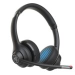 JLab Go Work Wireless Headphones with Mic for Laptop - 45+ Hour Playtime On Ear PC Headset with Microphone, Bluetooth Multipoint Connect to Computer & Mobile - Wireless or Wired Office Headsets