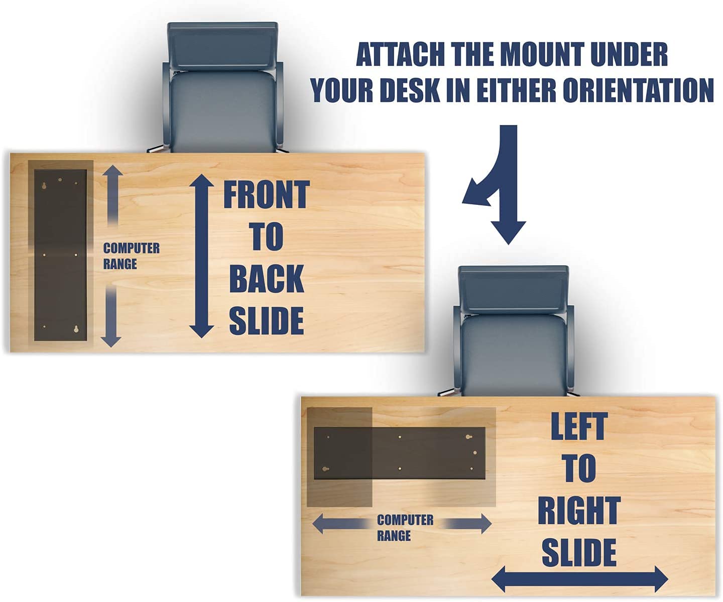 Jin Office Under Desk Heavy Duty CPU Mount Stand | Under Desk Adjustable CPU Stand | Computer CPU Adjustable Mount | 10KG Weight Capacity| 3 Years Warranty