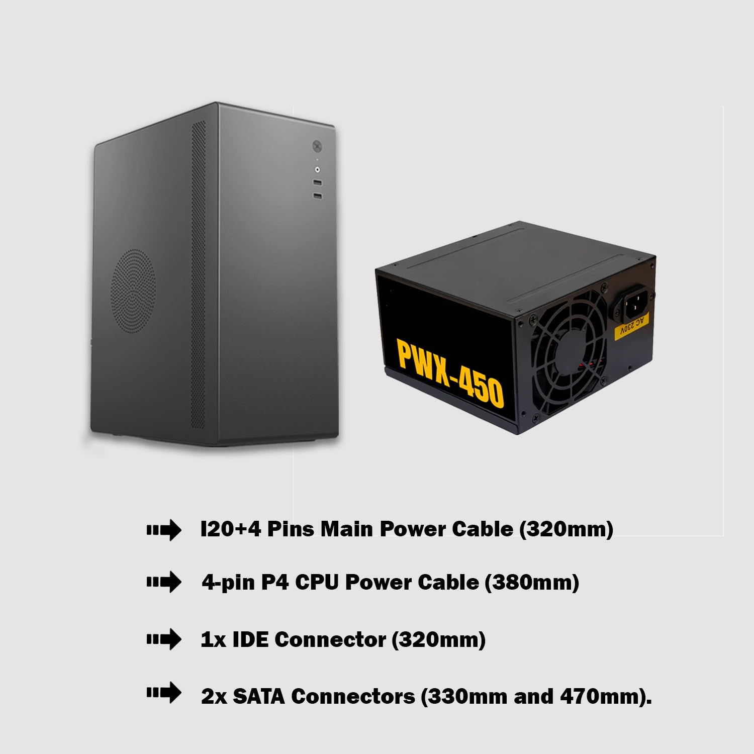 KINGSTER Desktop Computer with Core i5 6th Gen Processor, 16GB RAM, 480GB SSD, Windows 11 and MS Office, Black