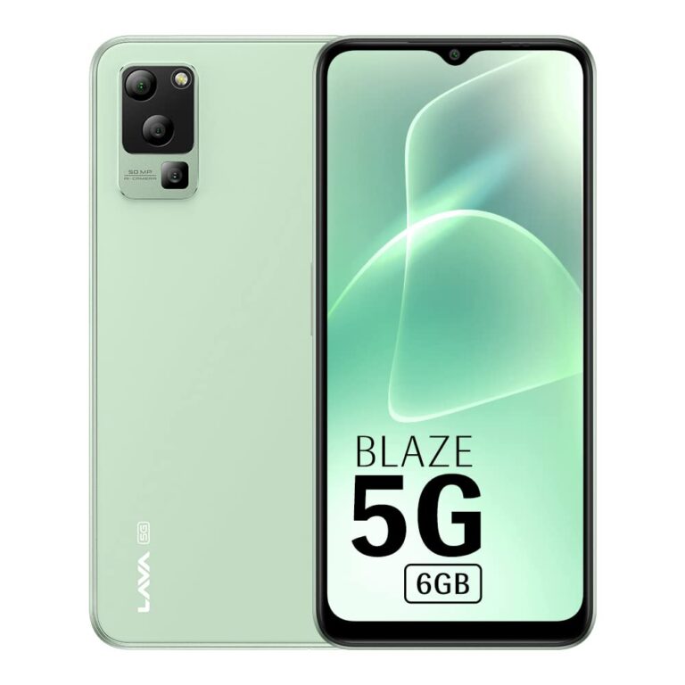 Lava Blaze 5G (Glass Green, 6GB RAM, UFS 2.2 128GB Storage) | 5G Ready | 50MP AI Triple Camera | Upto 11GB Expandable RAM | Charger included | Clean Android (No Bloatware)