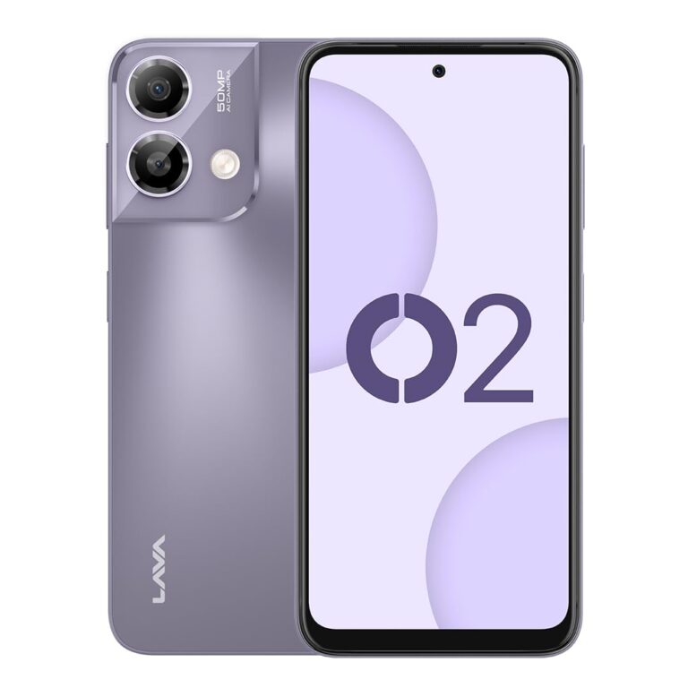Lava O2 (Majestic Purple, 8GB RAM, UFS 2.2 128GB Storage) |AG Glass Back|T616 Octacore Processor|18W fast charging|6.5 inch 90Hz Punch Hole Display|50MP AI Dual Camera|Upto 16GB expandable RAM