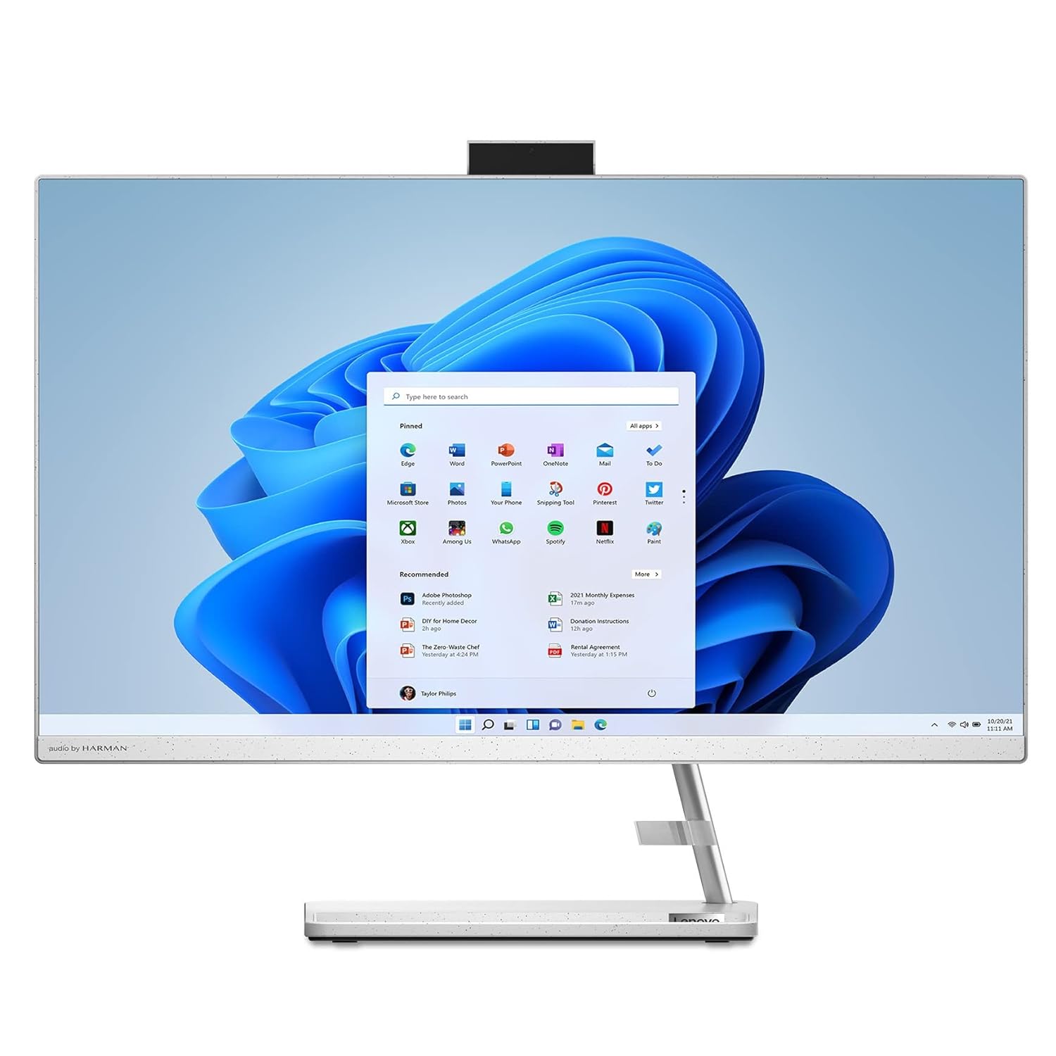 Lenovo IdeaCentre AIO 3 12th Gen Intel i5 27" FHD IPS 3-Side Edgeless All-in-One Desktop with Alexa Built-in (16GB/512GB SSD/Win11/MS Office 2021/IR Camera/Wireless Keyboard & Mouse) F0GJ00F5IN