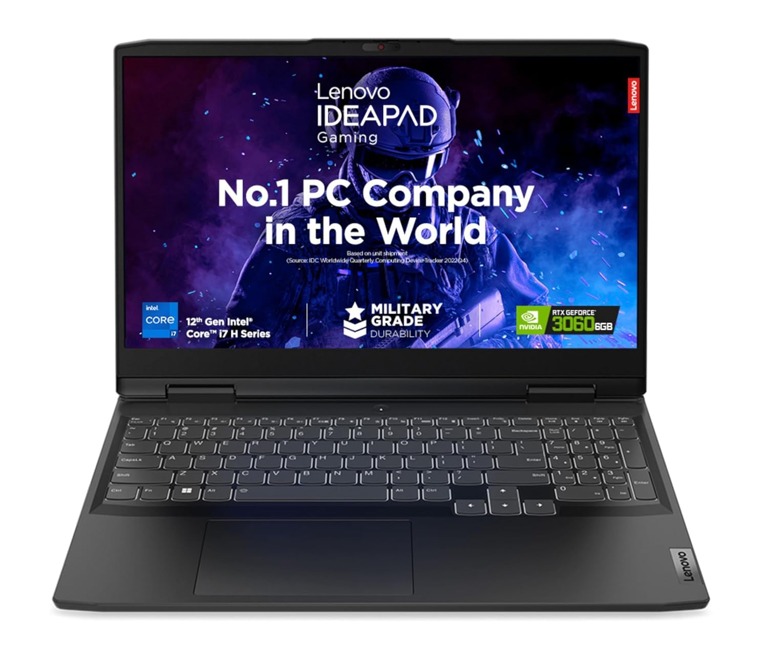 Lenovo IdeaPad Gaming 3 Intel Core i7-12700H 16"(40.64cm) WUXGA IPS 165Hz Gaming Laptop (16GB/512GB SSD/Win 11/Office 2021/NVIDIA RTX 3060 6GB/Alexa/3 Month Game Pass/Onyx Grey/2.6Kg),82SA00B2IN