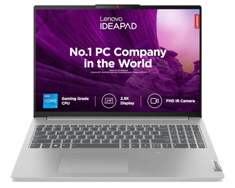 Lenovo IdeaPad Slim 5 13th Gen Intel Core i5 13500H 16" (40.6cm) 2.5K IPS 350Nits Laptop (16GB/1TB SSD/Win 11/Office 2021/Backlit KB/FHD 1080p Camera/Alexa/3 Month Game Pass/Grey/1.89Kg), 82XF0077IN