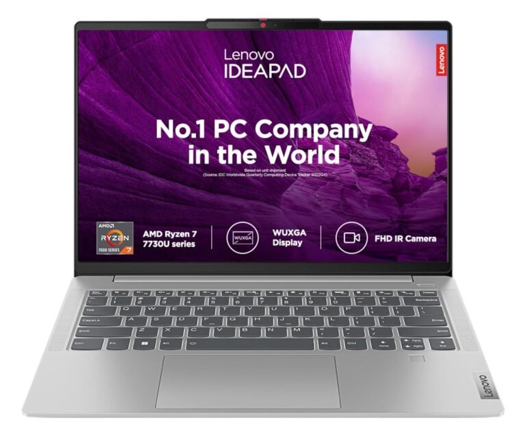 Lenovo IdeaPad Slim 5 AMD Ryzen 7 7730U 14" (35.5cm) WUXGA+ IPS Laptop (16GB/512GB SSD/Win 11/Office 2021/Backlit KB/FHD IR Camera/Alexa/3 Month Game Pass/Arctic Grey/1.46Kg), 82XE0072IN
