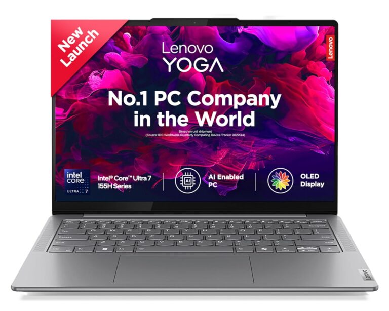 Lenovo Yoga Slim 7 Intel Core Ultra 7 155H Built-in AI 14"(35.5cm) WUXGA-OLED 400Nits Laptop (32GB/1TB SSD/100% DCI-P3/FHD+IR Camera/Win11/Office 21/Alexa/3 Month Game Pass/Grey/1.39Kg), 83CV002DIN