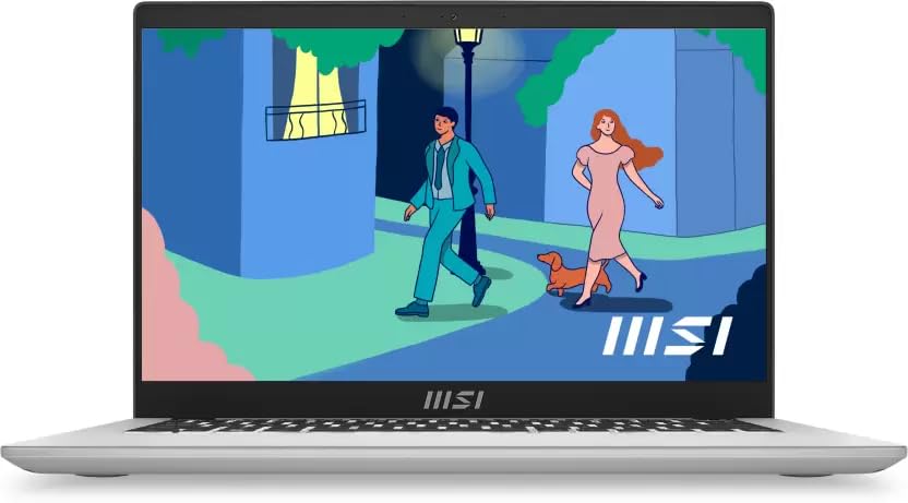 MSI Modern 14, Intel 12th Gen. i5-1235U, 36CM FHD 60Hz Laptop (16GB/512GB NVMe SSD/Windows 11 Home/Intel Iris Xe/Urban Silver/1.4Kg), C12M-439IN