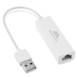 Mobi Lock USB Ethernet (LAN) Network Adapter Compatible with Laptops, and All USB 2.0 Compatible Computers Including Windows 7 to 11, Vista, All Mac OS X, and macOS - by Mobi Lock, White