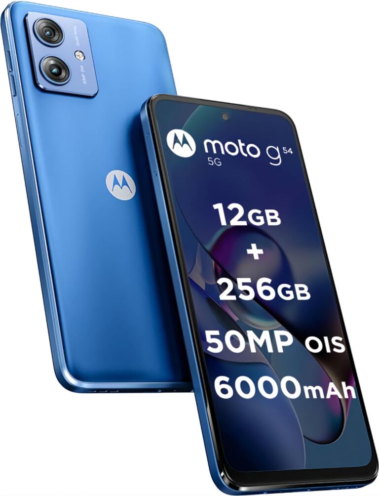 Motorola G54 5G (Pearl Blue, 12GB RAM, 256GB Storage) | MediaTek Dimensity 7020 Processor | 6000mAh Battery with 30W Turbocharging | 50 MP OIS Camera with UltraPixel Technology