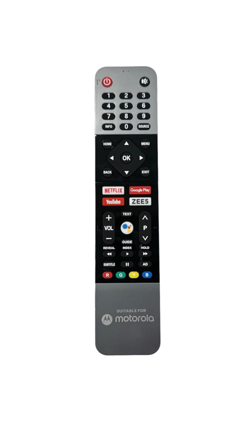 Neuronmart®Voice Remote Compatible with Motorola Smart LED TV Remote Control (ZEE5 Function) (ASSITANT Voice Working) Pairing Must