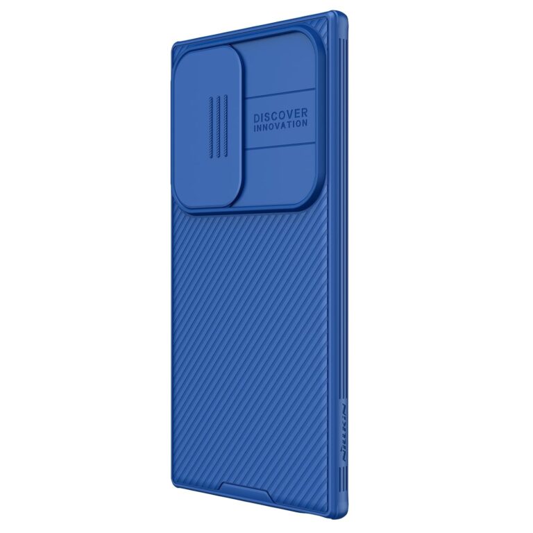 Nillkin Case for Samsung Galaxy S24 Ultra (6.8" Inch) CamShield Pro Slider Camera Close & Open Double Layered Protection TPU + PC Blue