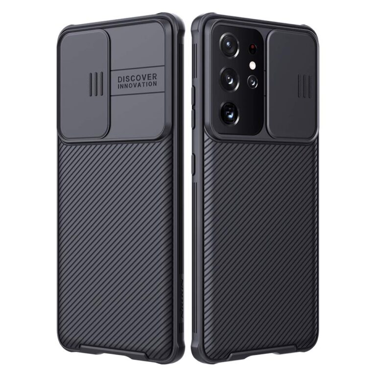 Nillkin Samsung Thermoplastic Polyurethane S21 Ultra Phone Case 2021 For Samsung Galaxy S21 Ultra Case,Camshield Pro Case With Slide Camera Cover,Slim Protective Case For Samsung Case 6.8In(Black)