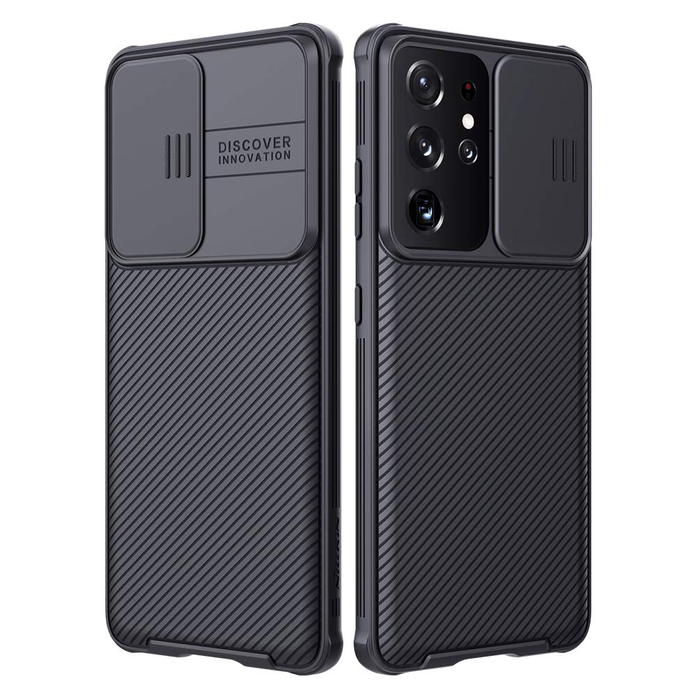Nillkin Samsung Thermoplastic Polyurethane S21 Ultra Phone Case 2021 For Samsung Galaxy S21 Ultra Case,Camshield Pro Case With Slide Camera Cover,Slim Protective Case For Samsung Case 6.8In(Black)