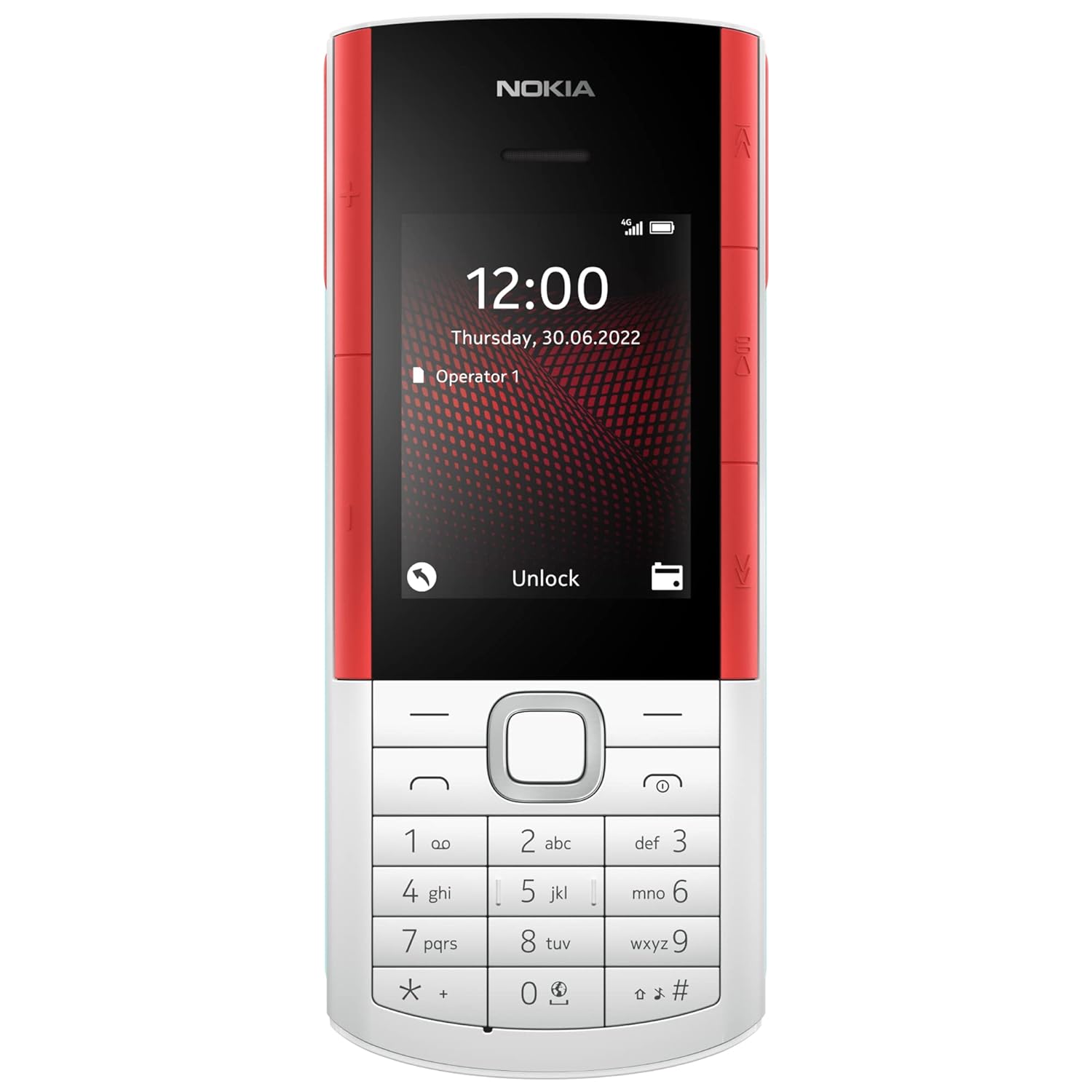 Nokia 5710 XpressAudio keypad phone, with inbuilt wireless earbuds, MP3 player, wireless FM radio, dedicated music buttons, and bigger battery | White