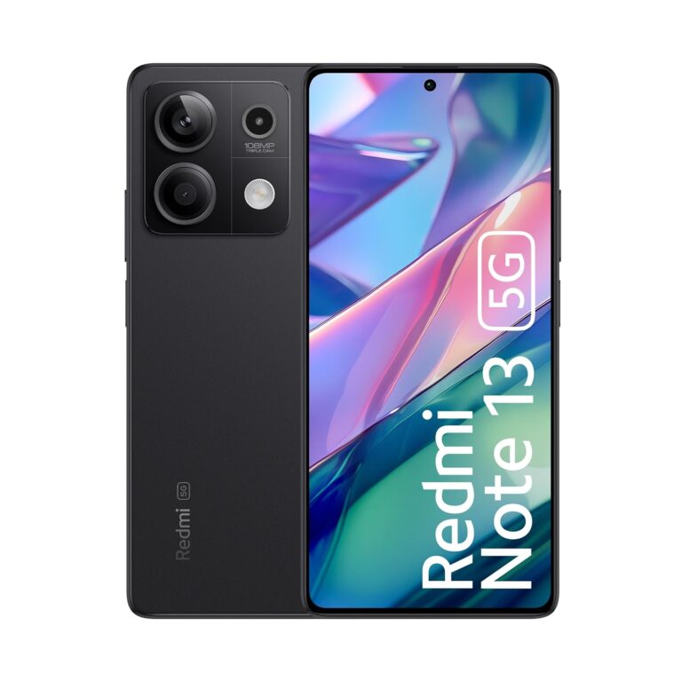 Redmi Note 13 5G (Stealth Black, 12GB RAM, 256GB Storage) | 5G Ready | 120Hz Bezel-less AMOLED | 7.mm Slimmest Note Ever | 108MP Pro-grade Camera
