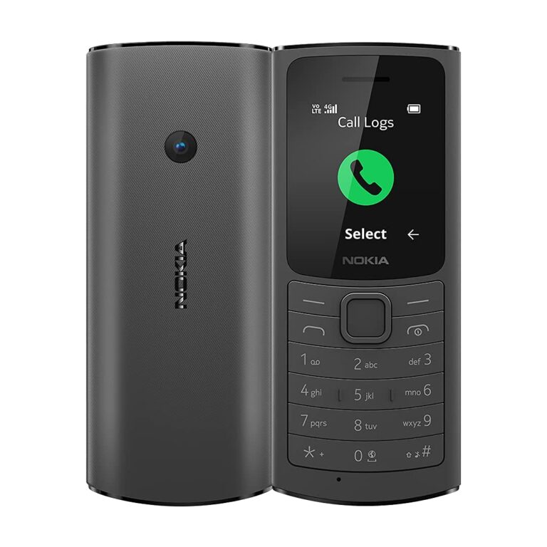 (Refurbished) Nokia 110 4G with Volte HD Calls, Up to 32GB External Memory, FM Radio (Wired & Wireless Dual Mode), Games, Torch | Black