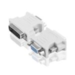RuhZa DVI to VGA Adapter, DVI-I 24+1 to VGA Male to Female Converter Connector for Laptop Computer PC Host Display Screen Monitor and Projector/DVI Male to 15 Pin VGA Female -Pack of 1