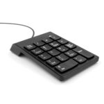 SPIN CART USB Numeric Keypad Portable Slim Mini Number Pad for Laptop Desktop Computer PC, Full Size 18 Key, Big Print Letters - Black