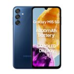Samsung Galaxy M15 5G (Blue Topaz,8GB RAM,128GB Storage)| 50MP Triple Cam| 6000mAh Battery| MediaTek Dimensity 6100+| 4 Gen. OS Upgrade & 5 Year Security Update| Super AMOLED Display| without Charger