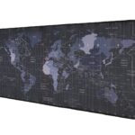 Seagull flight of fashion Large Extended XXL Gaming Mouse Pad with Non-Slip Rubber Base, Stitched Embroidery Edge Mouse Mat for Laptop, Computer and Desk -90 x 40 x 0.3 CM - World Map