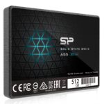 Silicon Power Ace A55 512GB SATA SSD, Up to 500MB/s, 3D NAND with SLC Cache, 2.5 Inch SATA III Internal Solid State Drive for Desktop Laptop PC Computer