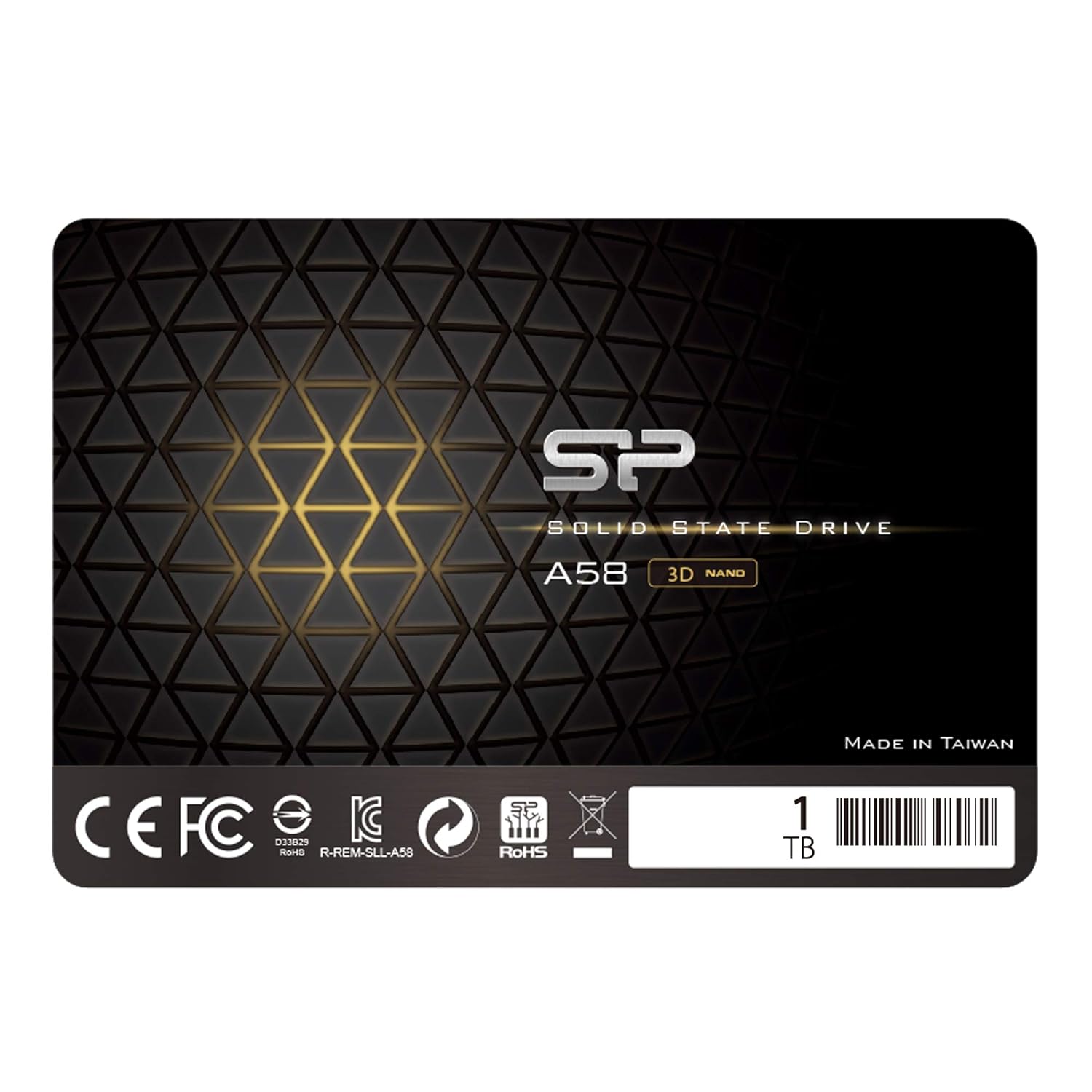 Silicon Power Ace A58 1TB 2.5 Inch SATA III SSD, 3D NAND with SLC Cache, Up to 500MB/s, Internal Solid State Drive for Desktop Laptop Computer