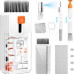 Sounce 10 in 1 Cleaning Kit Computer Screen Brush Tool, Multi-Function Electronic Cleaner Spray for Screen, PCs, Monitors, Keyboards, Desktop, MacBooks, Mobile, iPhones, Earbuds, and Camera - White