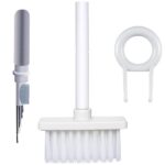 Sounce Cleaning Soft Brush Keyboard Cleaner 5-in-1 Multi-Function Computer Cleaning Tools Kit Corner Gap Duster Keycap Puller for Bluetooth Earphones Lego Laptop AirPods Pro Camera Lens (White)