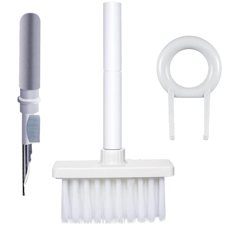 Sounce Cleaning Soft Brush Keyboard Cleaner 5-in-1 Multi-Function Computer Cleaning Tools Kit Corner Gap Duster Keycap Puller for Bluetooth Earphones Lego Laptop AirPods Pro Camera Lens (White)
