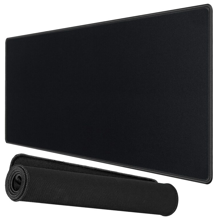 Storite Extra Large 1200x600x5mm Speed Type Extended Gaming Mouse Pad with Stitched Embroidery Edges,Non-Slip Rubber Base Mousepad Desk Mat Keyboard Pad for Laptop/Computer Office PC & Home - Black