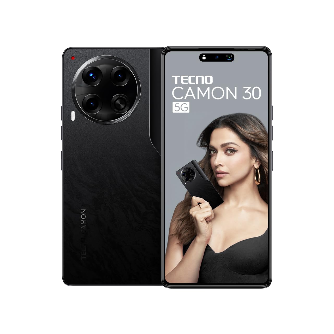 TECNO CAMON 30 5G (16GB*+256GB) | 100MP OIS Mode + 50MP Auto Focus Selfie | 6.78" LTPS AMOLED Display | MediaTek Dimensity 7020 | 5000mAh Battery & 33W Charger | Basaltic Dark