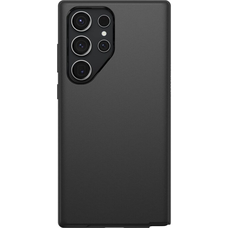 TIJAS OtterBox for Samsung Galaxy S24 Ultra Symmetry Series Case Ultra-Sleek, Wireless Charging Compatible, Raised Edges Protect Camera & Screen Cover for Samsung Galaxy S24 Ultra (Black)