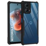TheGiftKart ShockProof Crystal Clear Back Cover Case for Motorola Moto G34 5G | 360 Degree Protection | Protective Design | Transparent Back Cover Case for Motorola G34 5G (PC & TPU, Black Bumper)
