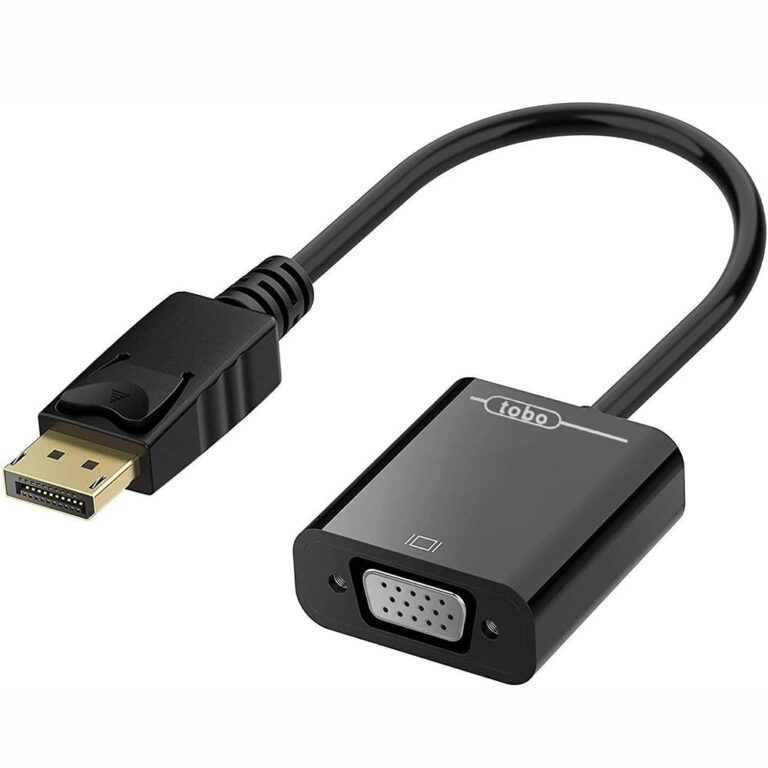 Tobo DisplayPort (DP) to VGA Adapter, Gold-Plated Display Port to VGA Adapter (Male to Female) Compatible with Computer, Desktop, Laptop, PC, Monitor, Projector, HDTV-TD-260TC.