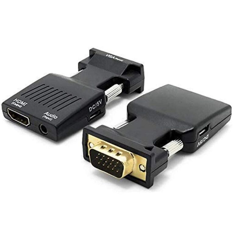Tobo VGA to HDMI Adapter/Converter with Audio Old PC to TV/Monitor with HDMI, Male VGA to HDMI Video Adapter for TV, Computer, Projector with Audio Port (VGA-to-HDMI) - TD-168TC